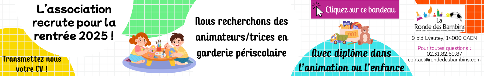 Bannière site - Recrutement anim 2025